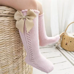 Lawadka 0-7T Summer Mesh Children Girls Socks Cotton Bow Solid Girl For Baby Sock Fashion Princess Clothes Accessories 2024 New