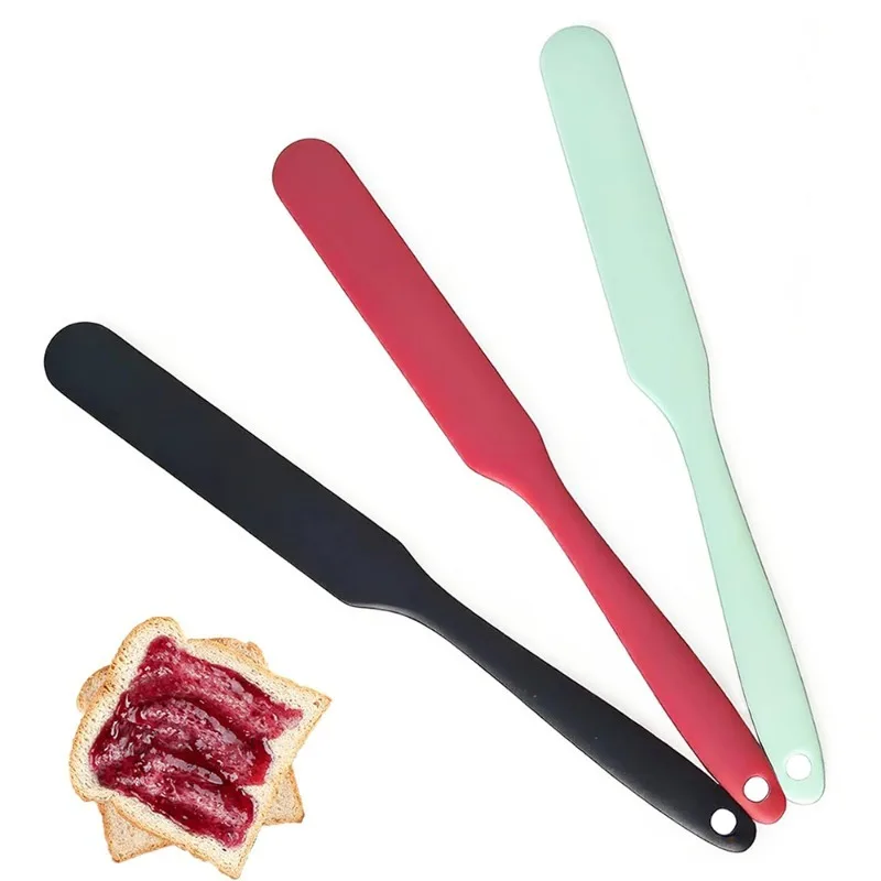 3-Piece Jar Scraper Set, Food Grade Silicone Spatula, Dough Scraper, Heat Resistant Silicone Spatula, for Mixing