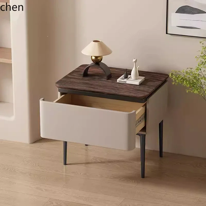 HT medieval solid wood single-layer drawer bedside table household bedroom storage bedside table