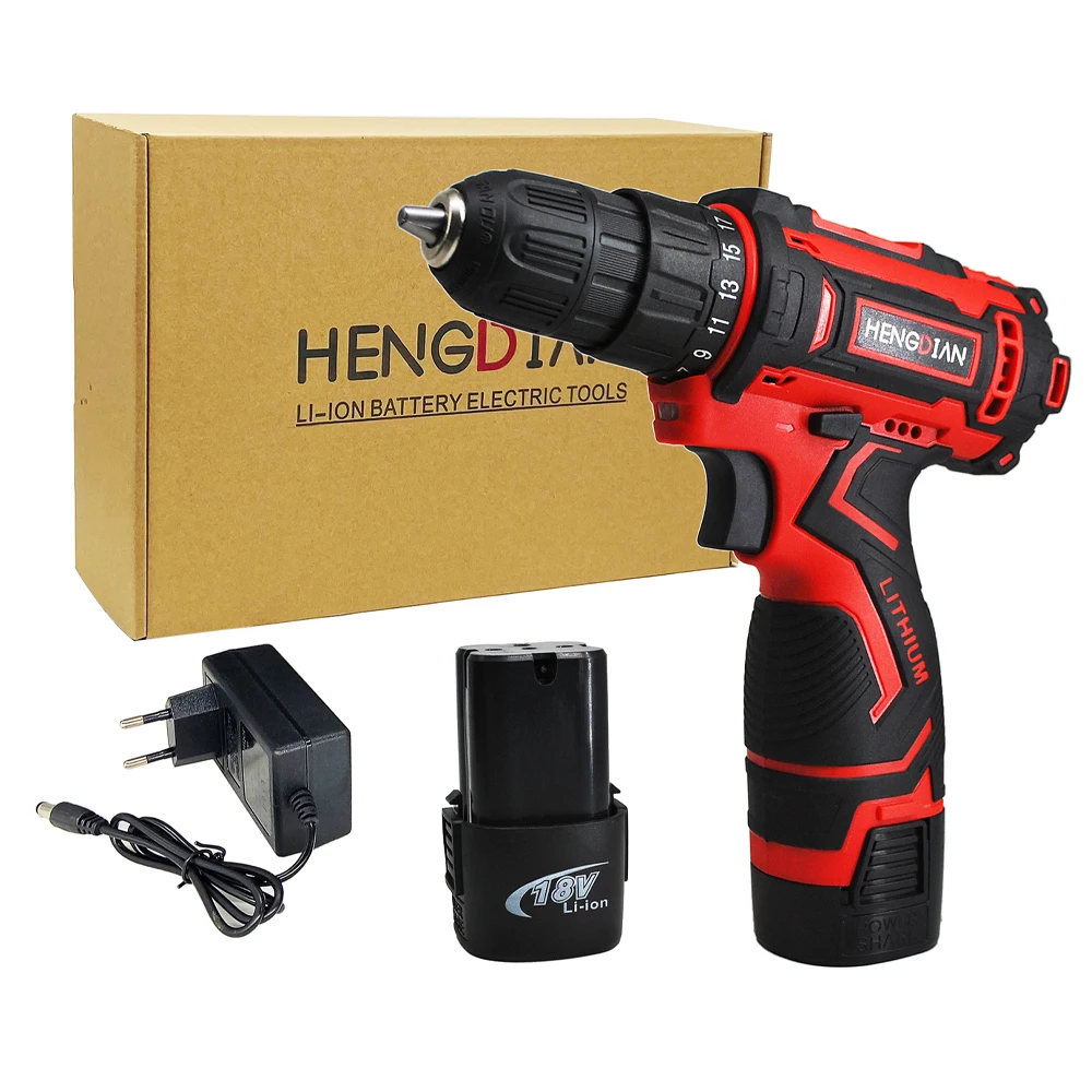 

Electric Drill Electric Screwdriver Rechargable 10mm Cordless Drill 18V