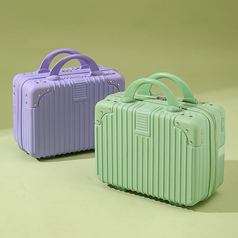 14-Inch Portable Mini Suitcase Large Capacity Password Lock Travel Cosmetics Makeup Gift 2024 Edition