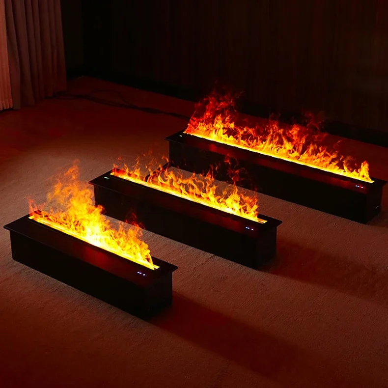 Home 3d decorative atomizing fireplace Insert restaurant simulation flame TV cabinet Humidifier led light electric fireplace