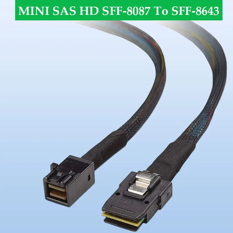 ADT-Link MINI SAS HD SFF-8087 To SFF-8643 Server 12G Internal High-Speed Cable Length Optional 0.5M 1M