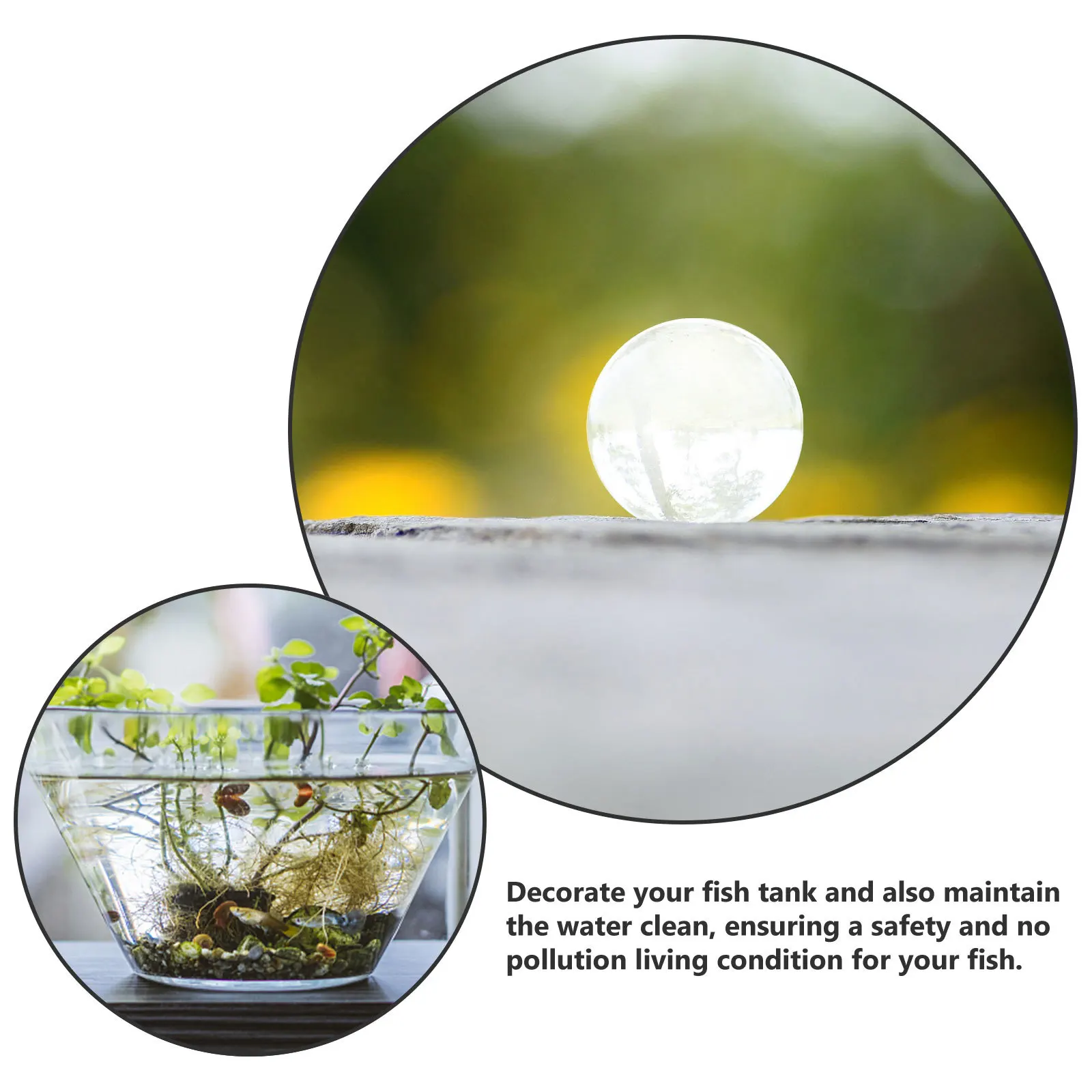 Transparent Glass Decorative Beads Clear Balls for Vase Aquariums Crafts Filler DIY Marbles