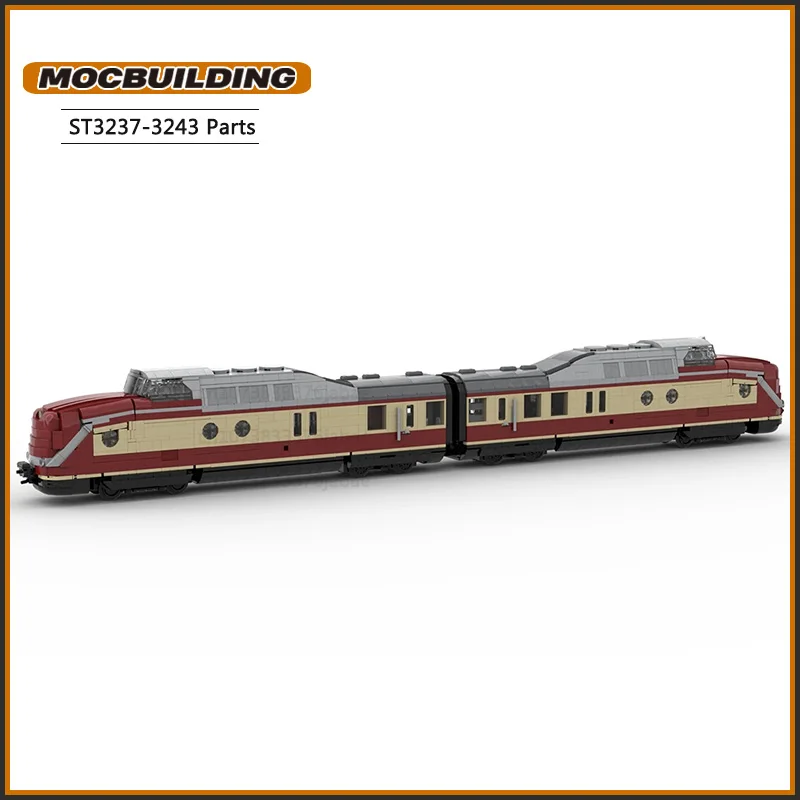 High Speed Train BR 601 MOC Building Blocks VT 11.5 Triebwagen Vehicle Technology Bricks DIY Assembly Model Display Toys Gifts