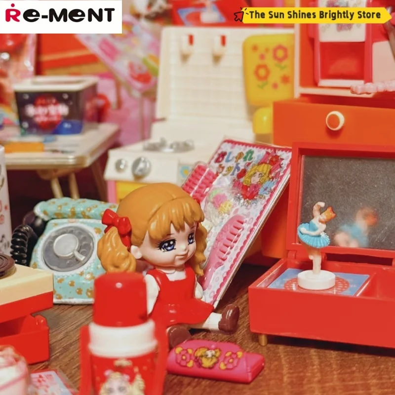 In Stock Re-Ment Genuine Showa Retro Memories My Room Miniature Scene Collecte Action Model Blind Box Surprise Gifts
