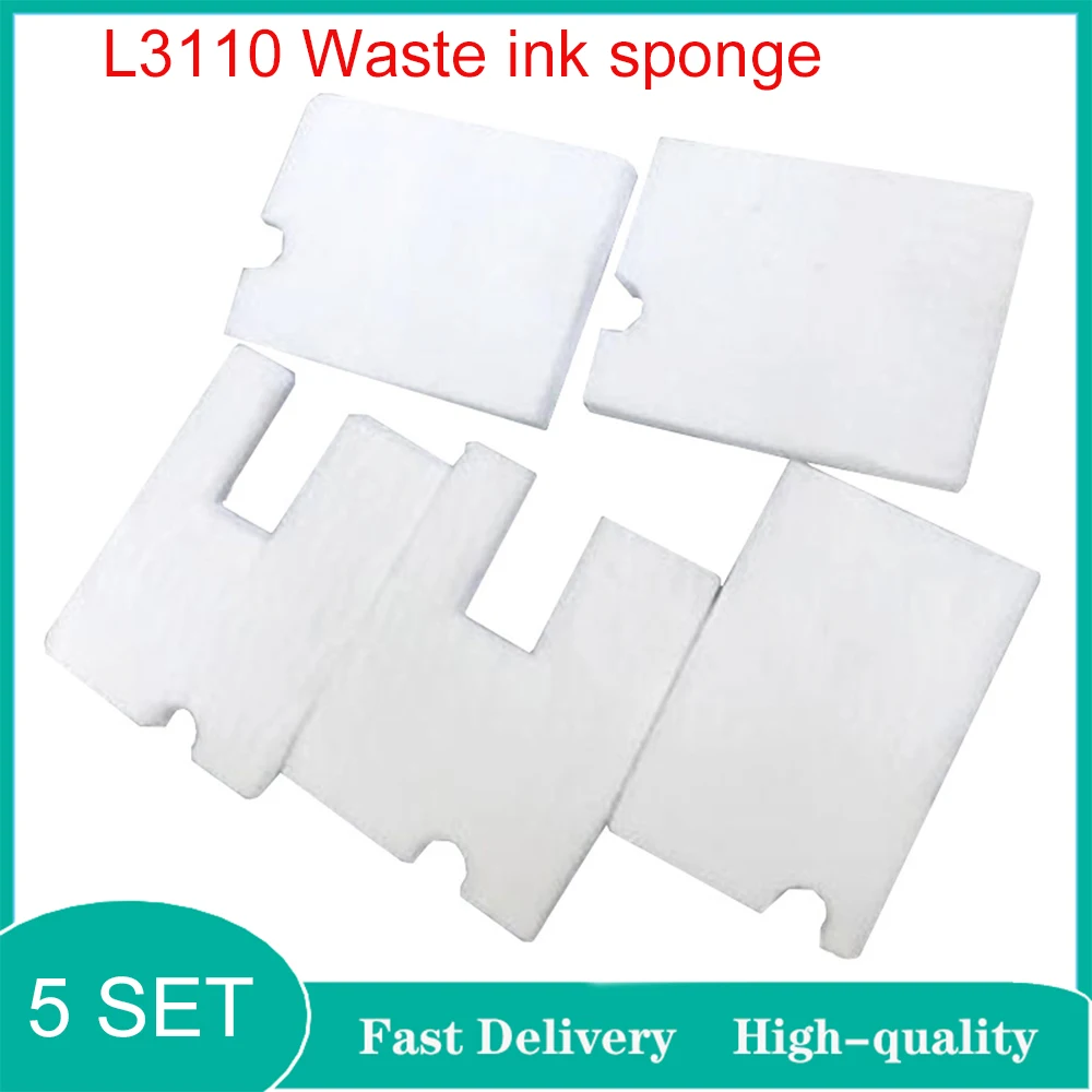 

5pcs Waste Ink Tank Pad Sponge Absorber for EPSON L1110 L3100 L3101 L3110 L3150 L3151 L3160 L5190 L3115 L3116