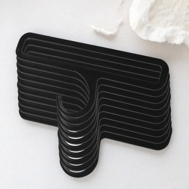 10 قطعة وشاح البلاستيك وشاح المنظم لخزانة التعادل حزام حامل تخزين الرف الشماعات للملابس المنزل الملابس الإكسسوارات #6