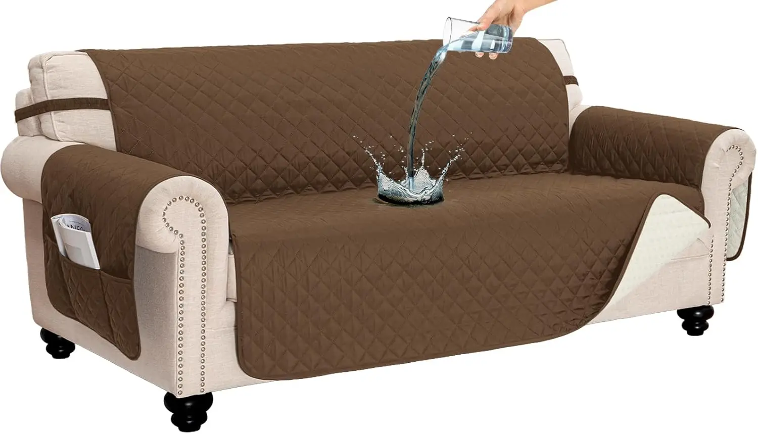 

100% Waterproof Couch Covers For Pets Anti Slip Sofa Covers Washable For 2 Cushion Couch Dog Protector Thi Sofa Slipcover With