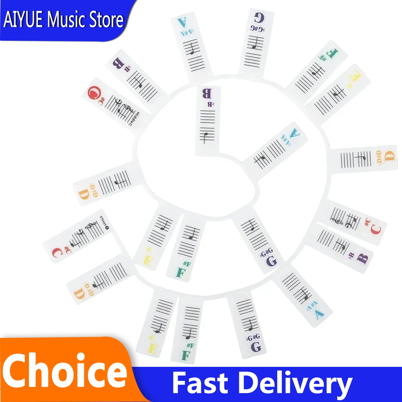 61 Key Piano Keyboard Sticker for White Silicone Note Sticker Electronic Keyboard Musical Instrument Piano Accessories Parts