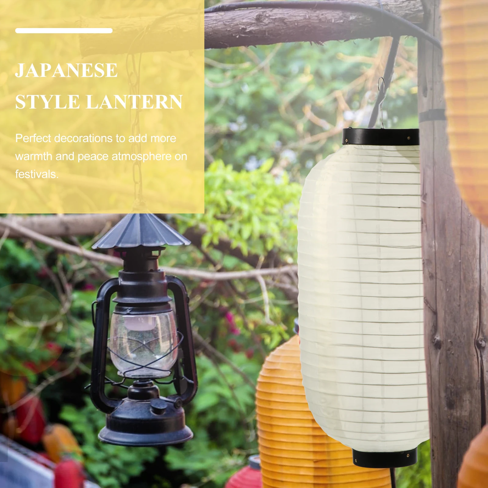

2pcs Japanese Style Waterproof Cloth Lanterns Hanging Sushi Bar Foldable Decorative Outdoor Festival Home Restaurant Red