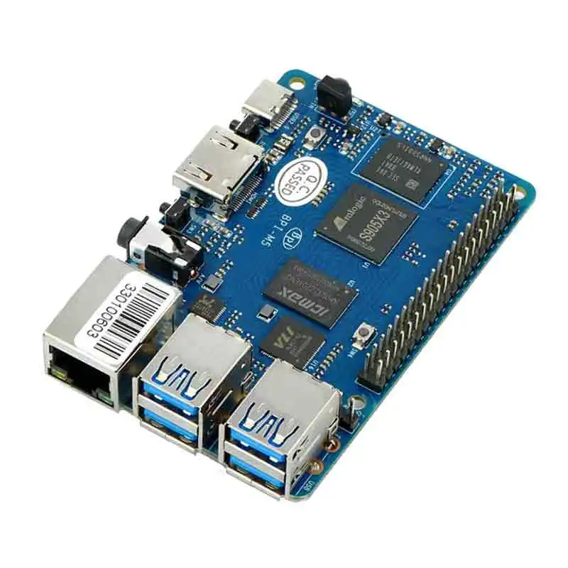 

Banana Pi BPI-M5 с чипом Amlogic S905x3, 16G eMMC, высокая производительность, как 4B, совместим с размером Raspberry Pi 3B