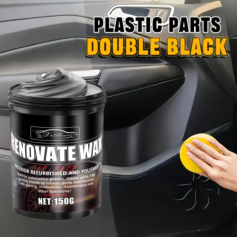 Multi-Functional Car Care Paste, Plastic Parts Repair Paste, Tire Shine Paste, Suitable for All Car Models and Automotive Plasti