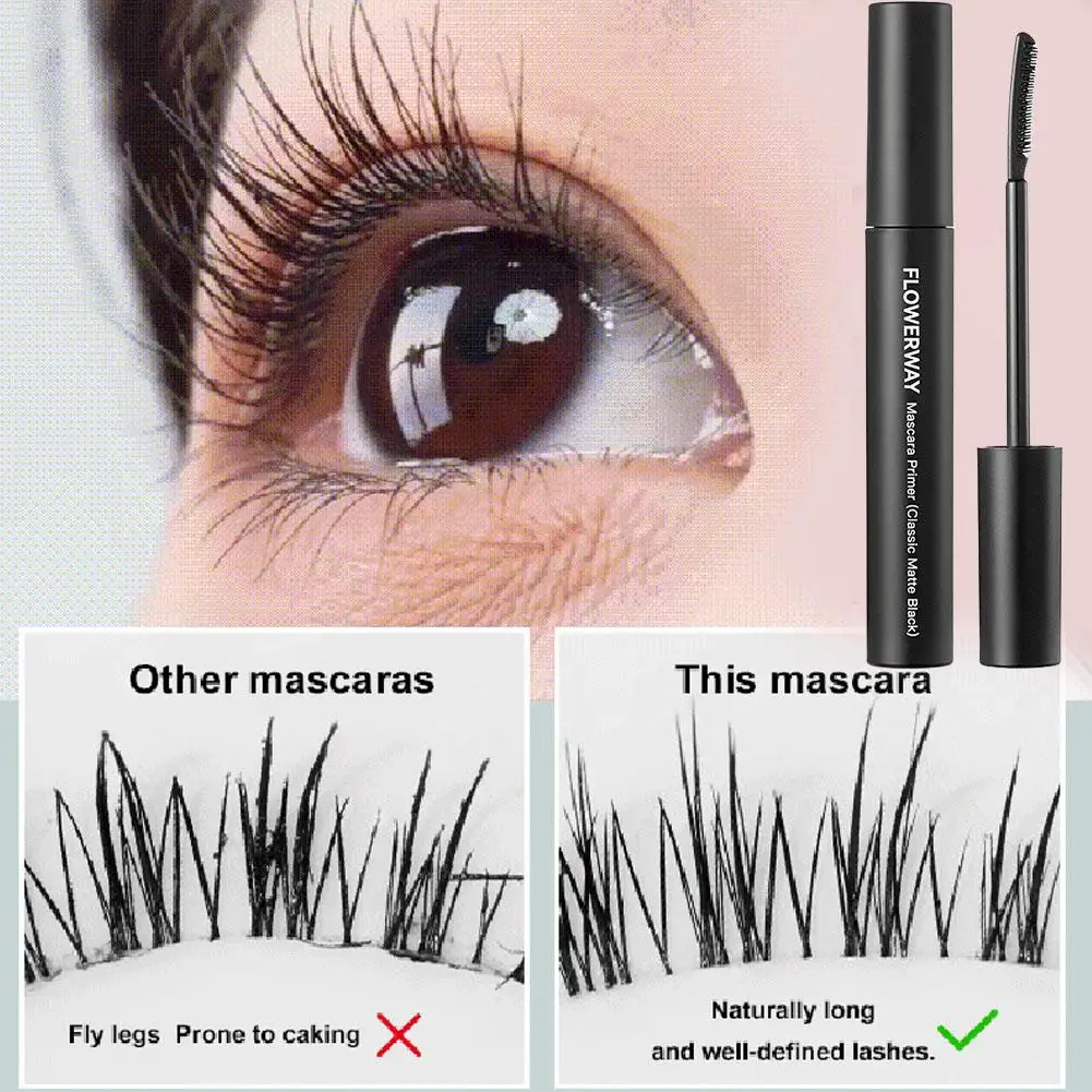 Eyelash Primer Volumizing & Lengthening Mascara Base Waterproof Smudge-Proof For Curly Long-Lasting Lashes, Clump-Free
