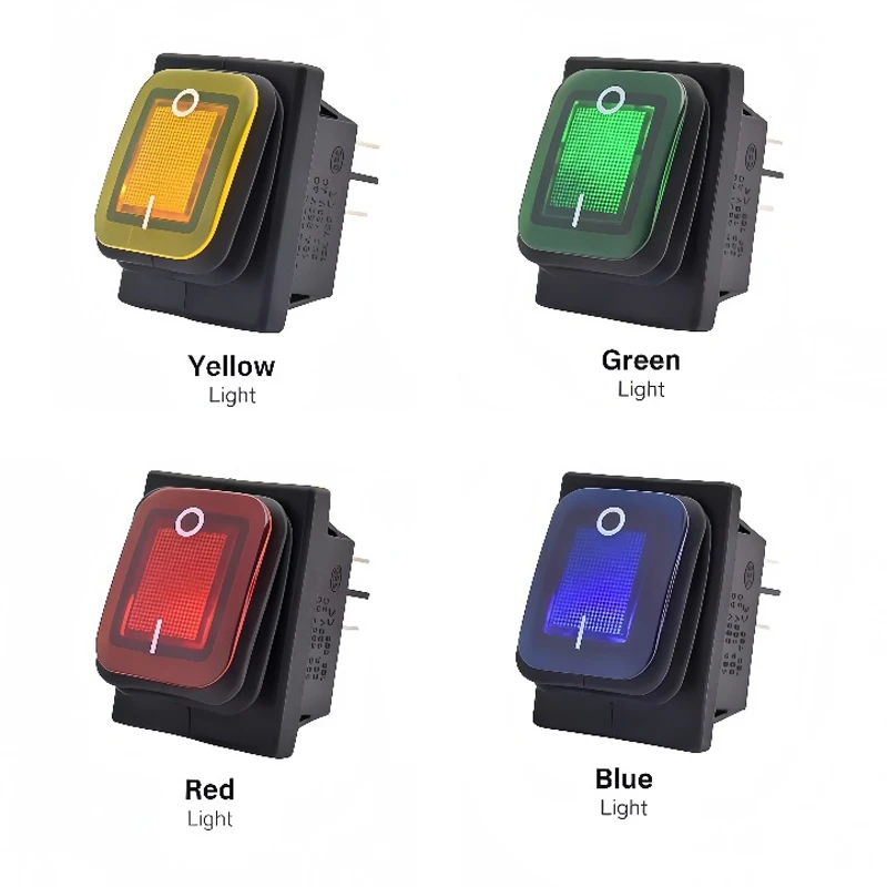 on off 16A/250V Heavy Duty 4 pin DPST IP67 Sealed Waterproof T85 Auto Boat Marine Toggle Rocker Switch with LED 12V