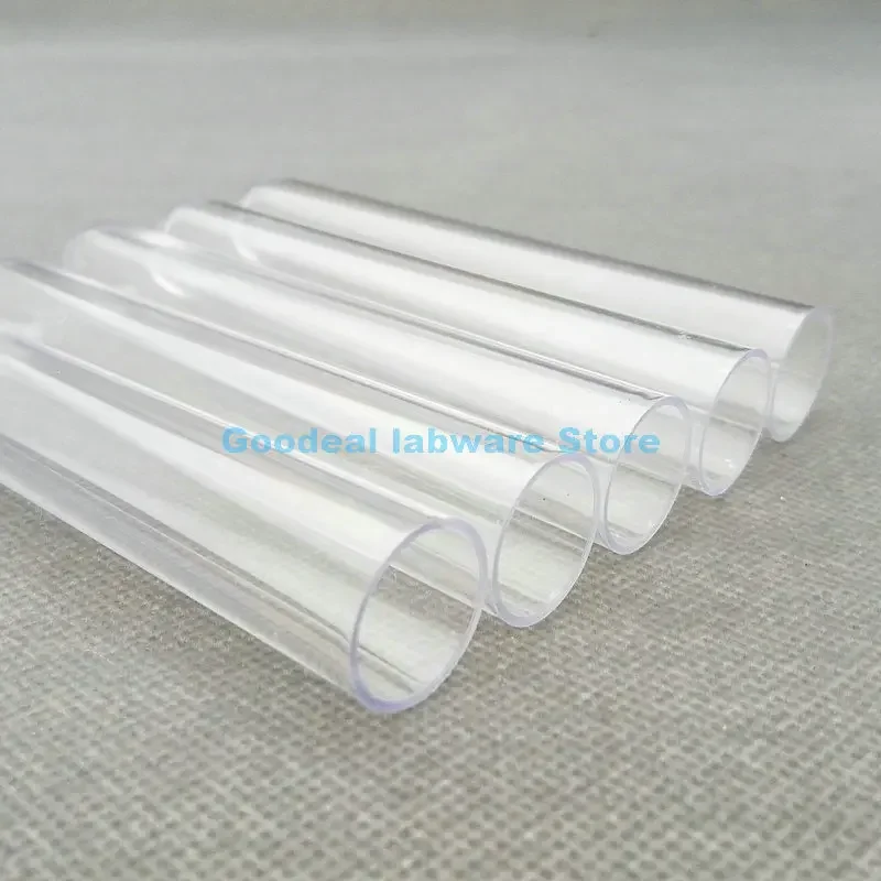 Picture 7: 30pcs 50pcs 100pcs Lab 18x105mm Clear Plastic Test Tubes With Corks Stoppers  Camellia candy vial wedding gift tube
