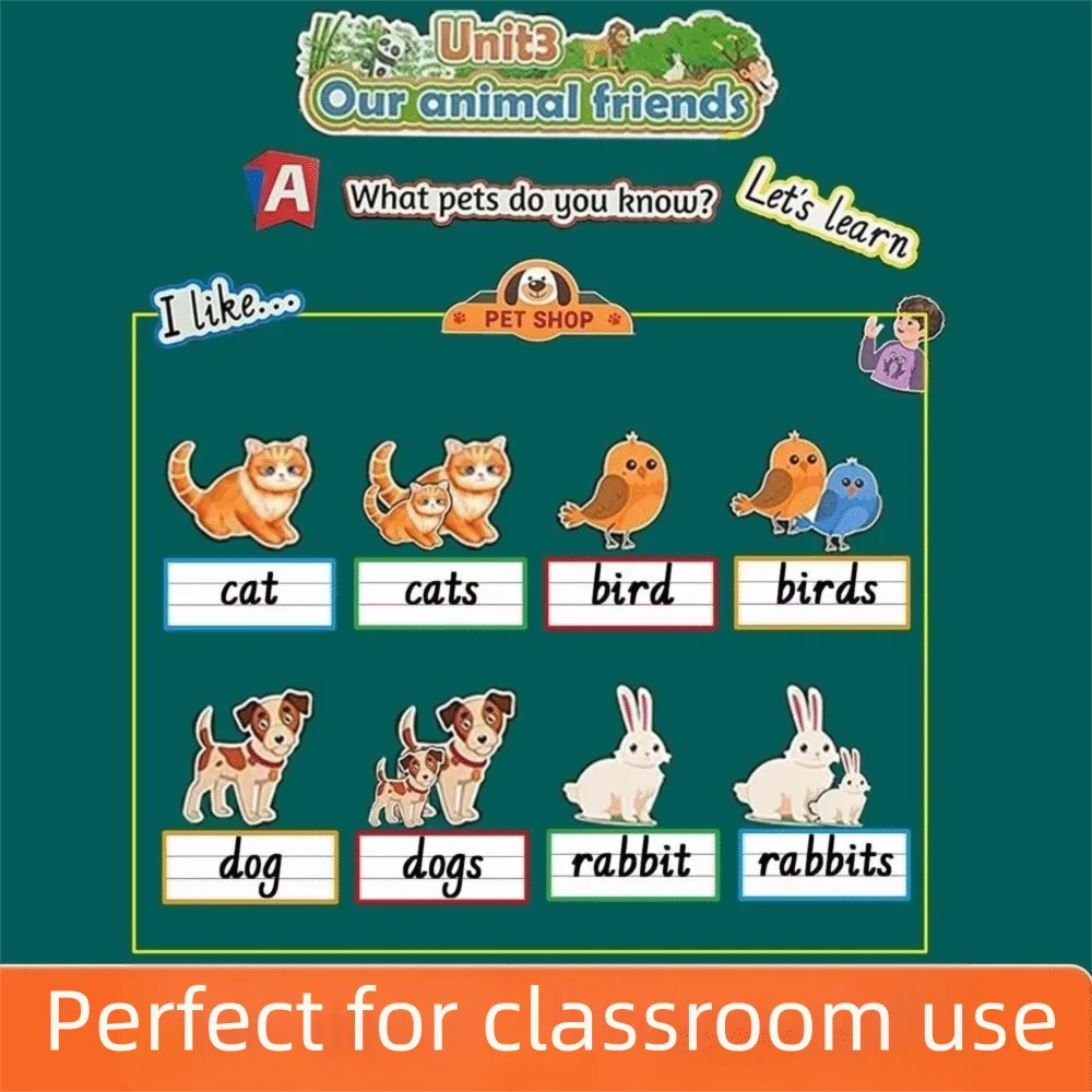 8pcs-word-cards-magnetic-sentence-strips-compact-size-erasable-whiteboard-stickers-four-line-colorful-writing-magnets-school