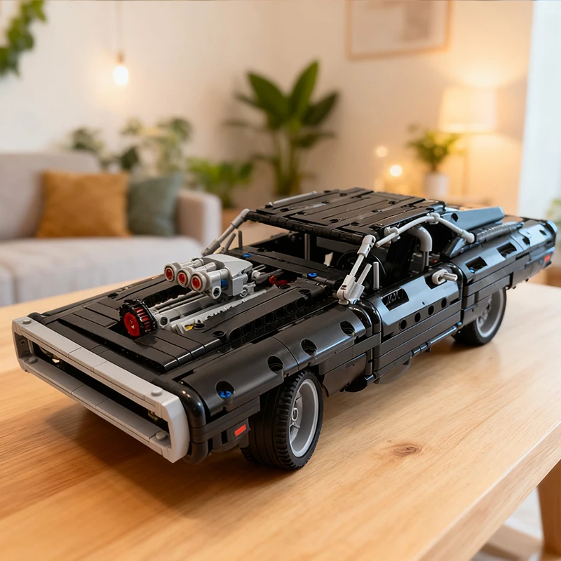 1077 قطعة نموذج سيارة رياضية للسباق الفني اللبنات المدينة الميكانيكية سرعة السيارة الخارقة الطوب لغز الكبار اللعب الهدايا