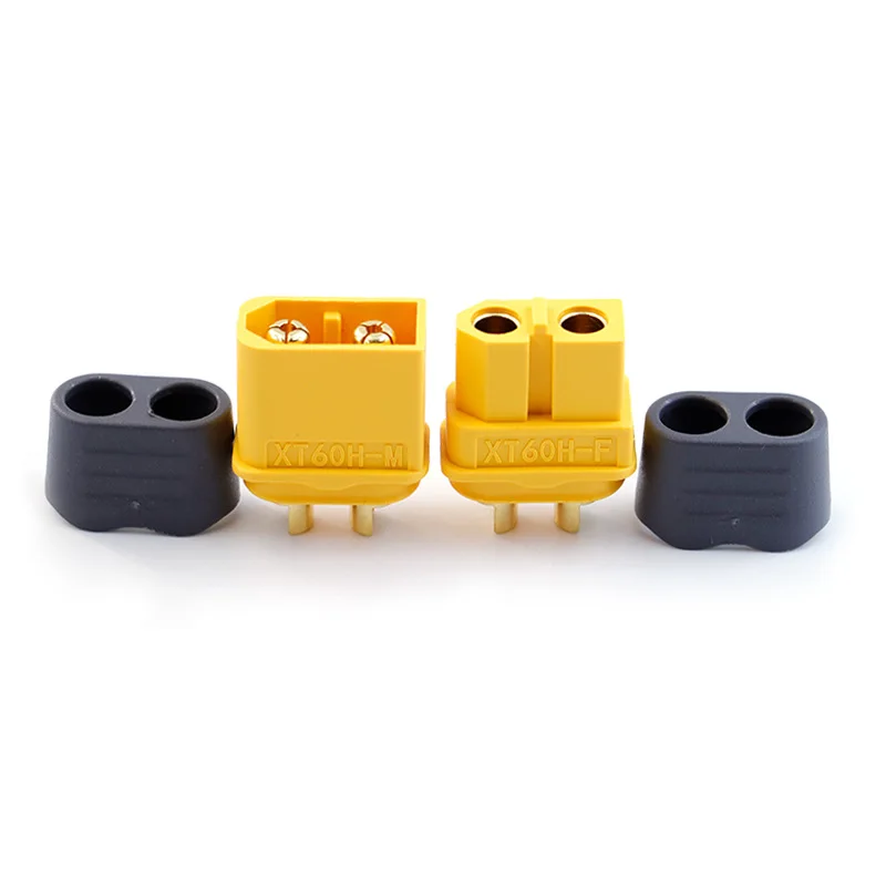 5 paia di connettori Amass XT60H con versione guaina applicata al connettore per motore aereo per auto telecomandata RC/ESC/batteria al litio