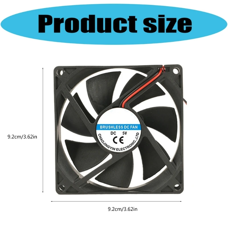 2025 mới DC9225 Quạt Quạt quản lý nhiệt Tối ưu hóa Hiệu suất năng lượng 5V 12V 24V