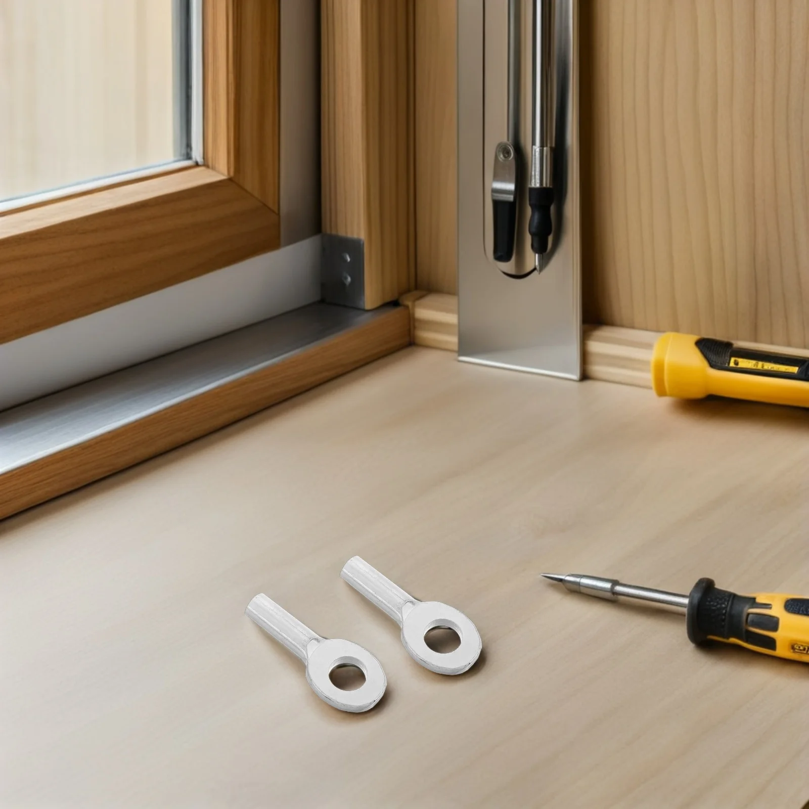 

8Pcs Fitness Equipment Cable Connector High Strength Iron Wire Rope Eyelets Smooth Finish Replacement Terminal for Gym Machine