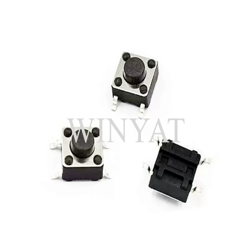100pcs Mini Micro 6x6x5mm Momentary Tactile Push Button Switch 4 Pin  Keys Button