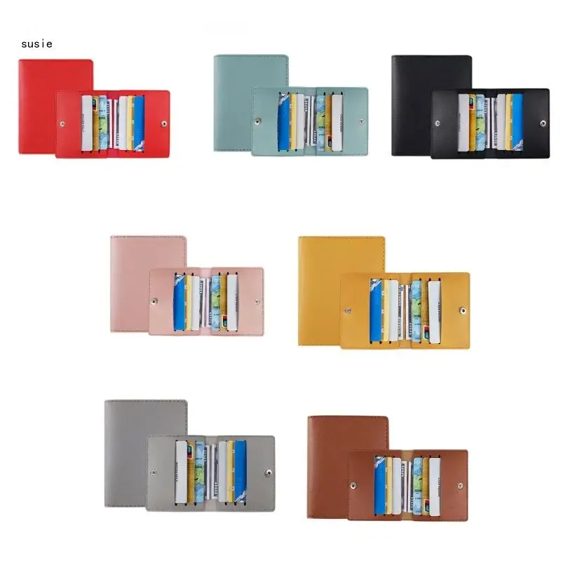 X7YA Multislot Ultra-slim Card Case Wallet Fashion Leather ID-Card Holder