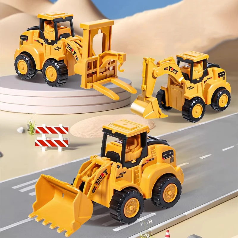 

Цельный раздвижной игрушечный автомобиль, инженерная модель автомобиля, экскаватор, бульдозер для детей, обучающая конструкция, подарок для детей