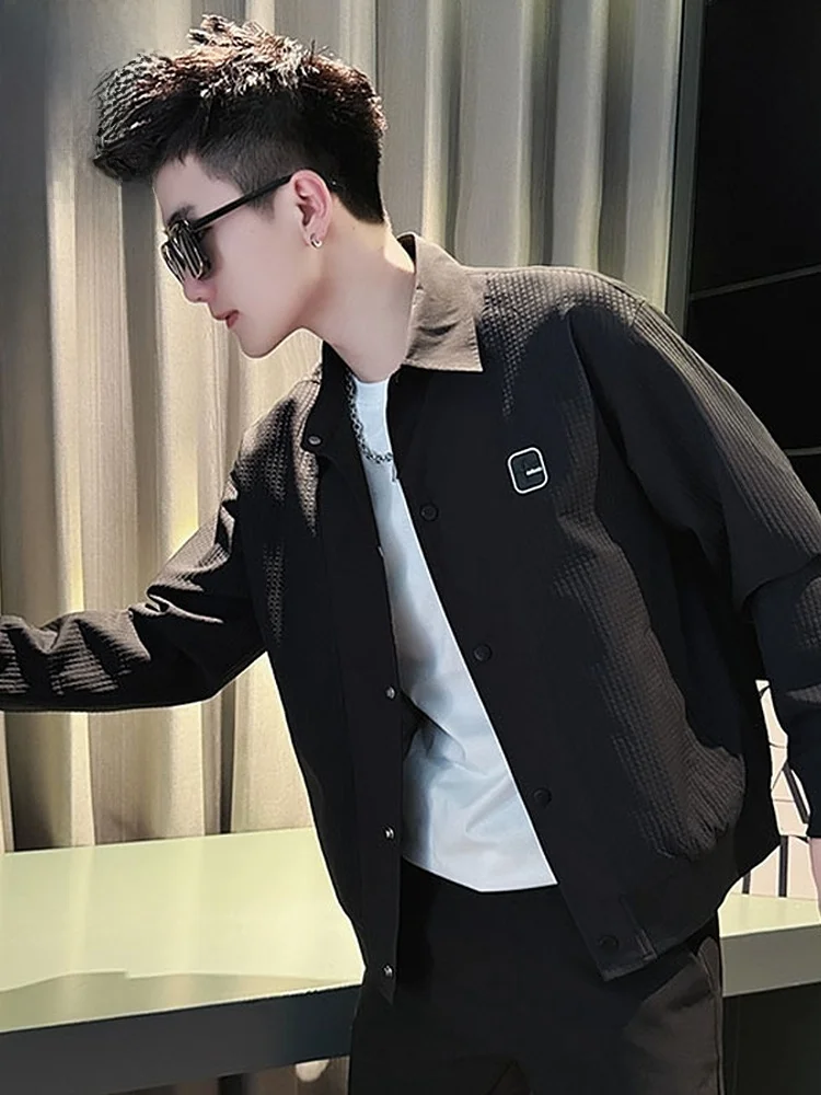 

Collared Jaet Men's Trendy Haome Outerwear Premium Feel Autumn Season Long Sve Zipper Closure Windproof Polye...