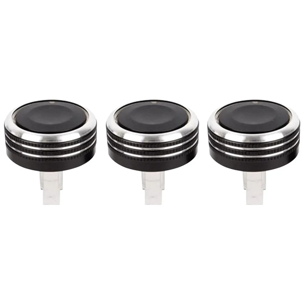 3Pcs/set Aluminum Alloy AC Knob Heat Control Switch Button Knob For VW POLO 2002-2013 2014 MK4 MK5 9N 9N3 6R