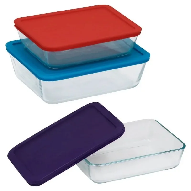 

Tool-new Glass Storage Container, Multi Color, 6 Piece