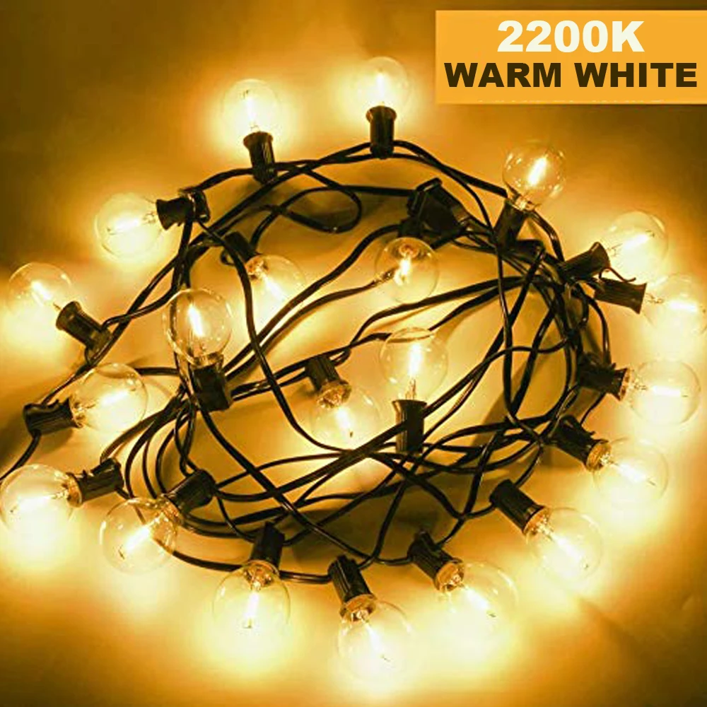 20M Shatterproof G40 Outdoor Lights Garland 220V 110V Led Light String Waterproof Connectable Christmas Garden Decorations Light