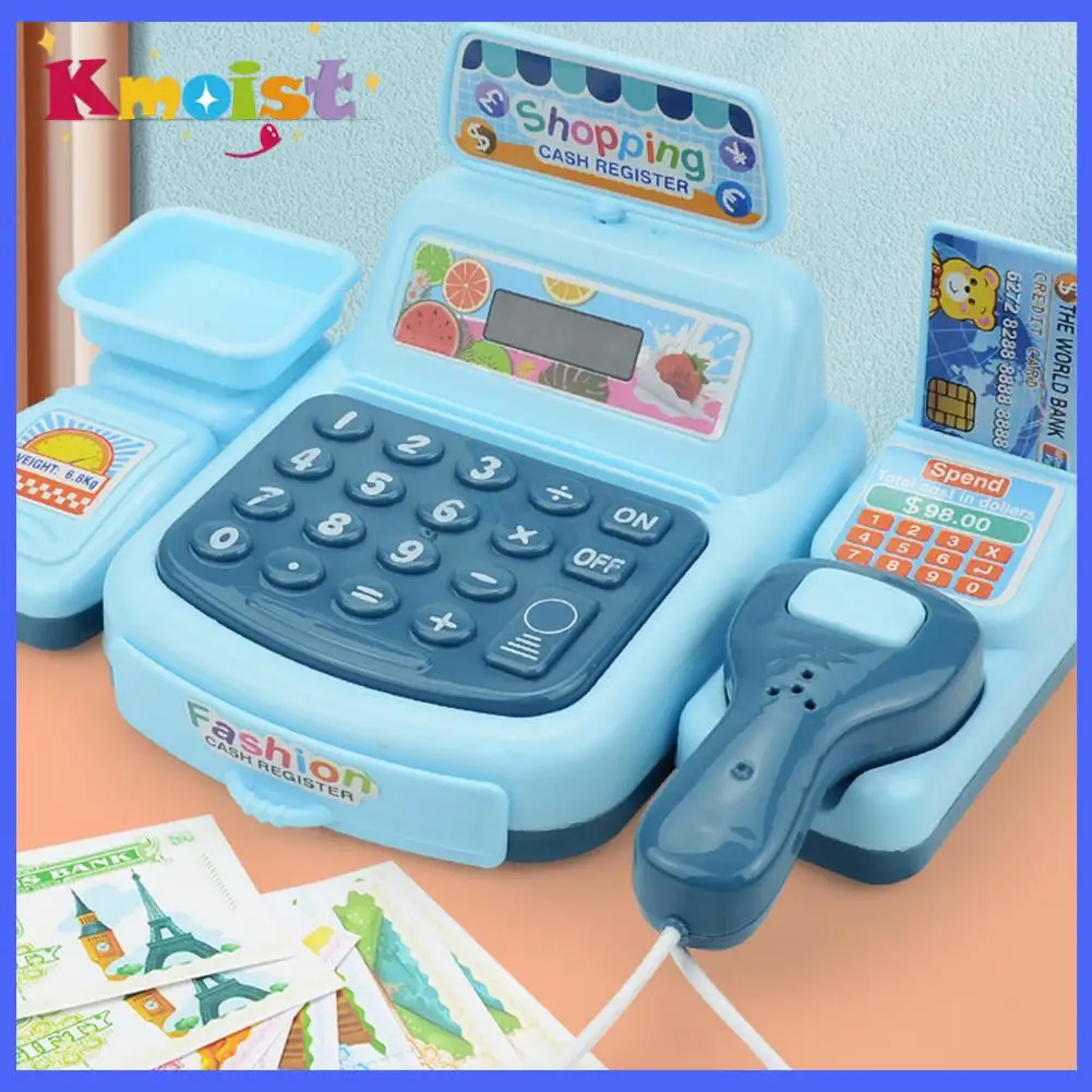 Jouet de simulation de caisse enregistreuse électrique pour enfants, jouets de simulation de supermarché, maison de jeu, mini commodité, cadeaux pour enfants