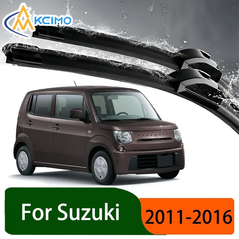 

Silent Black Front Wiper Blades Set for Suzuki MR Wagon MF33S 2011–2016 Auto Windscreen Windshield Window Wiper Accessories