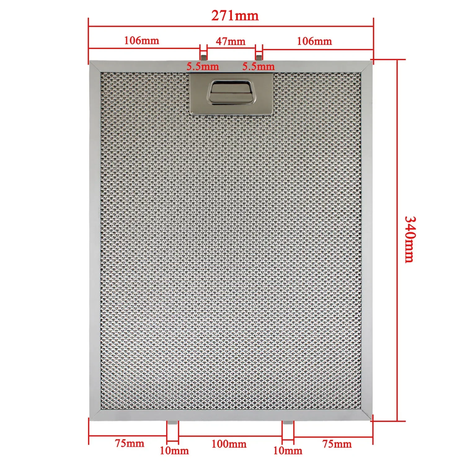 271x340mm Cooker Hood Filters Metal Mesh Extractor Vent Filter Ventilation For Kitchen Cooker Hood Grease Filter