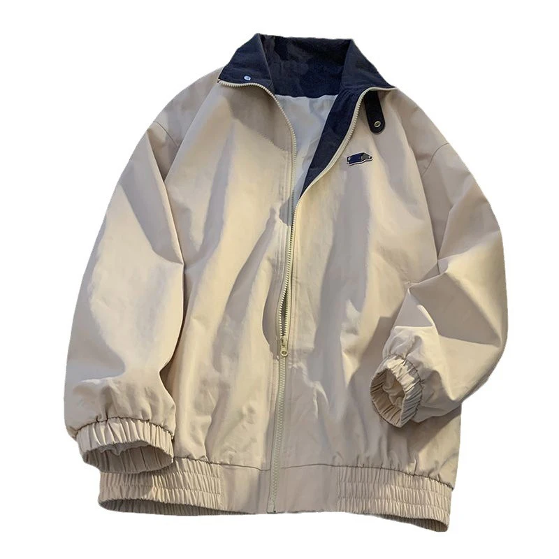 Uomini Vintage Giubbotti 2024 Nuovo Inverno Y2k Streetwear Moda Americana Abbigliamento Da Lavoro Preppy Varsity Cappotto Senza Cappuccio Cerniera Bomber giacca