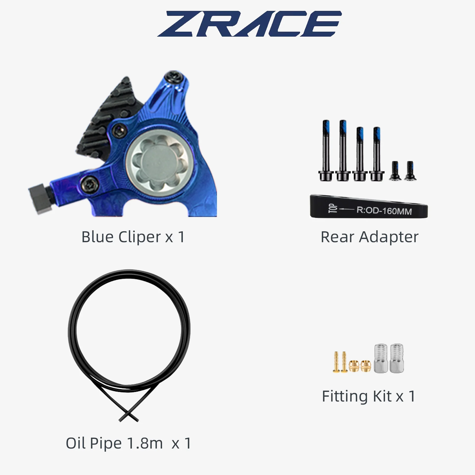 ZRACE XG Flat Mount Caliper, hydraulischer Straßenbremssattel, ICE-TECH-Pads, BMX-Raceing-Bremssattel, vollständig CNC, leicht