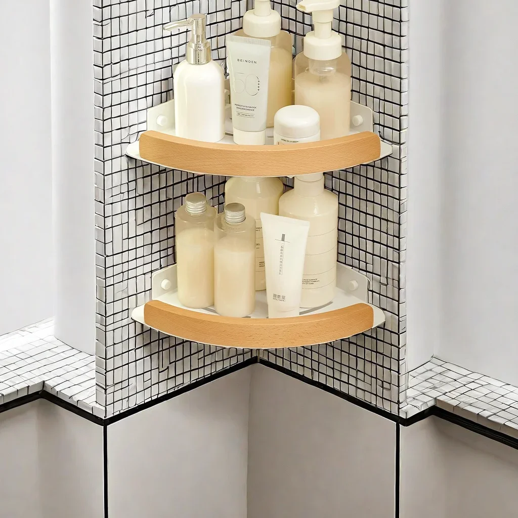 shower corner organizer storage，Bathroom Storage Shelves, bathroom corner Rack on wall,no drill bath shelf,household items