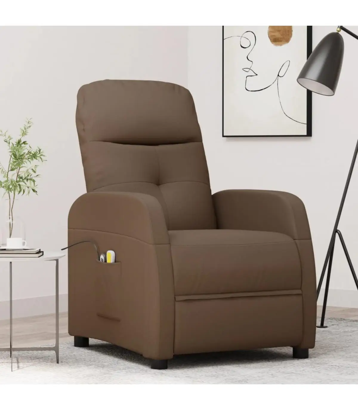 Electric massage chairs brown fabric lifting massage chair