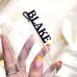 10/100pcs Name Tags Wedding Drink Tags Custom Wine Charms Glass Drink Tags Personalized Acrylic Drink Tags Name Place Card
