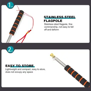 Tragbare Golfschläger mit Zeiger, Lehrerzeiger, Präsentationszeiger, tragbarer Windsock, Reiseleiter, Golfschläger, 1,6 m, 2 m, 2,5 m, 3M 8 Hauptverkaufssignalzeichen - №6