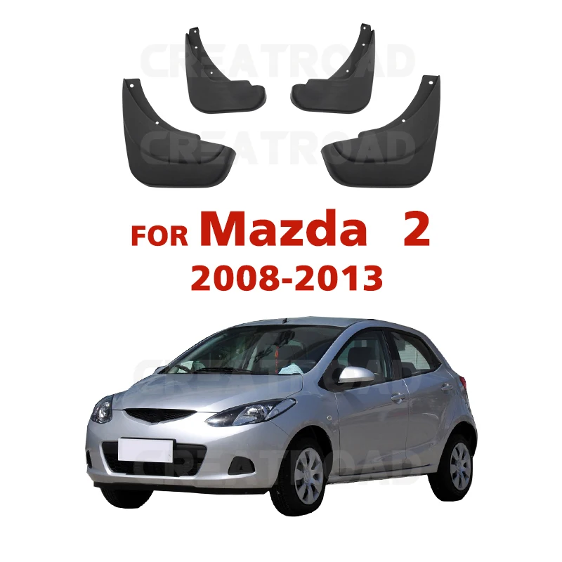 For Mazda 2 Demio GE Hatchback 2008-2013 for Fender Splash Guards Mudflaps Mudguard Car Mud Flaps  Accessories