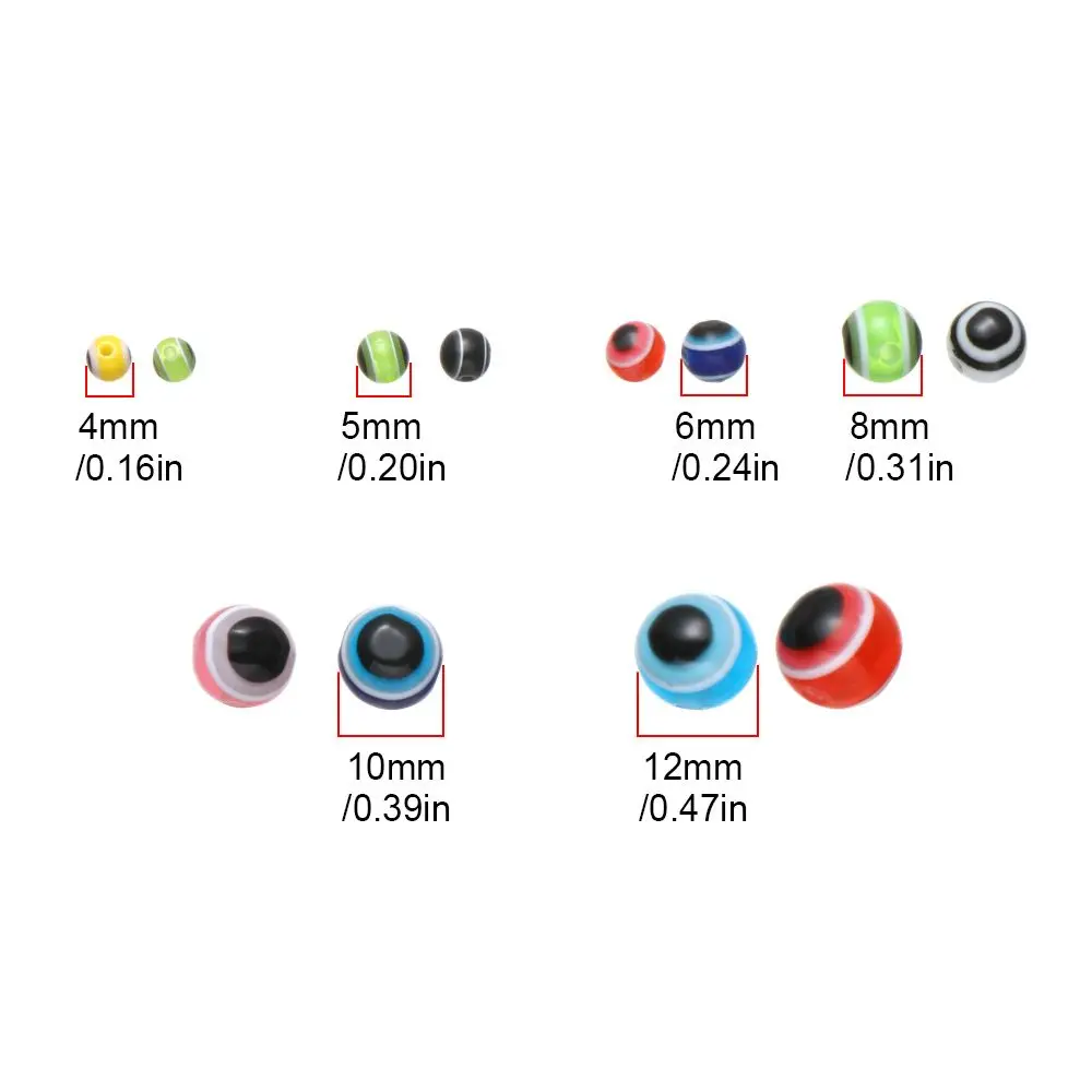 مجموعة من حبات الصيد مع عين السمكة ، مادة مضيئة ، 6 ، 8 ، كيس واحد ، تصنعه بنفسك ، تصنعه بنفسك ، تصنعه بنفسك #6