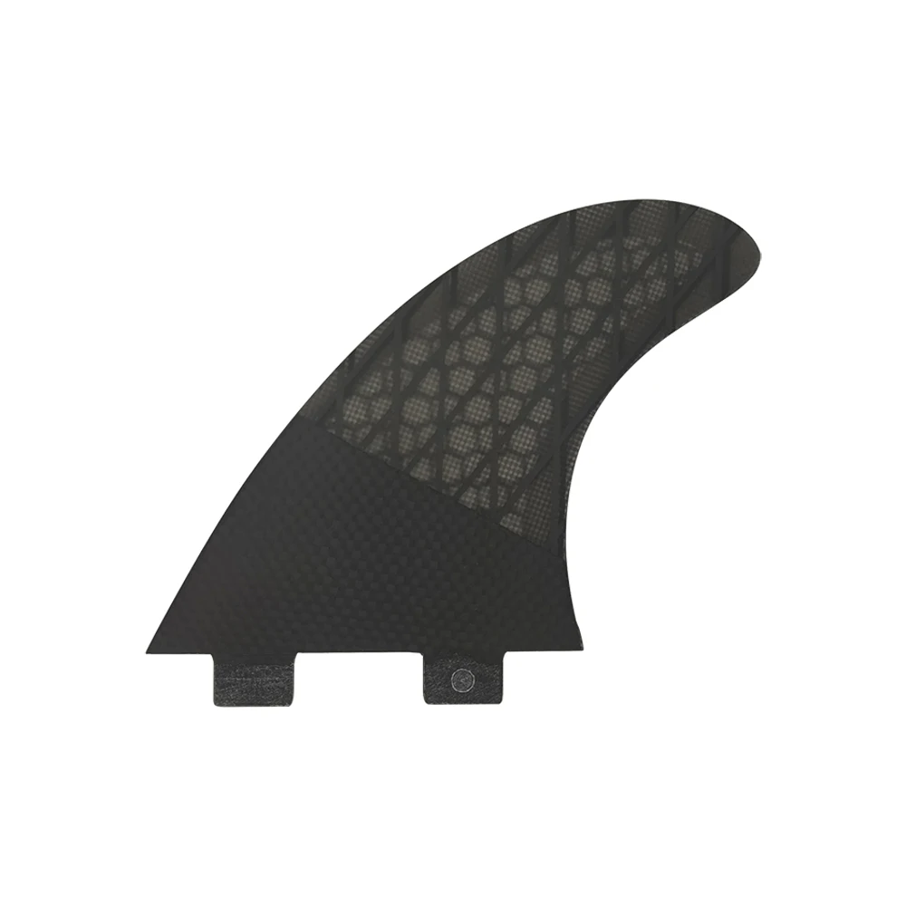 UPSURF FCS Fins for Surfing Board, Grey Fiberglass Fin Surf Accessories, Tri-fin Set, 3-fin