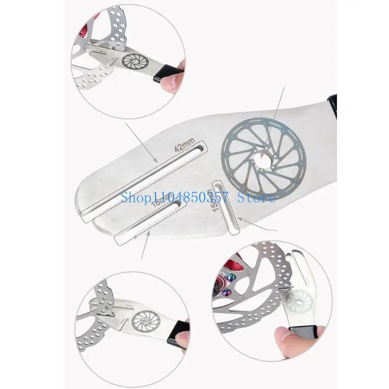 

652F Durability Disc Brake Rotors Corrections Tool with Comfortable Grip Brake Wrenches for Alignment and Easy Adjustment