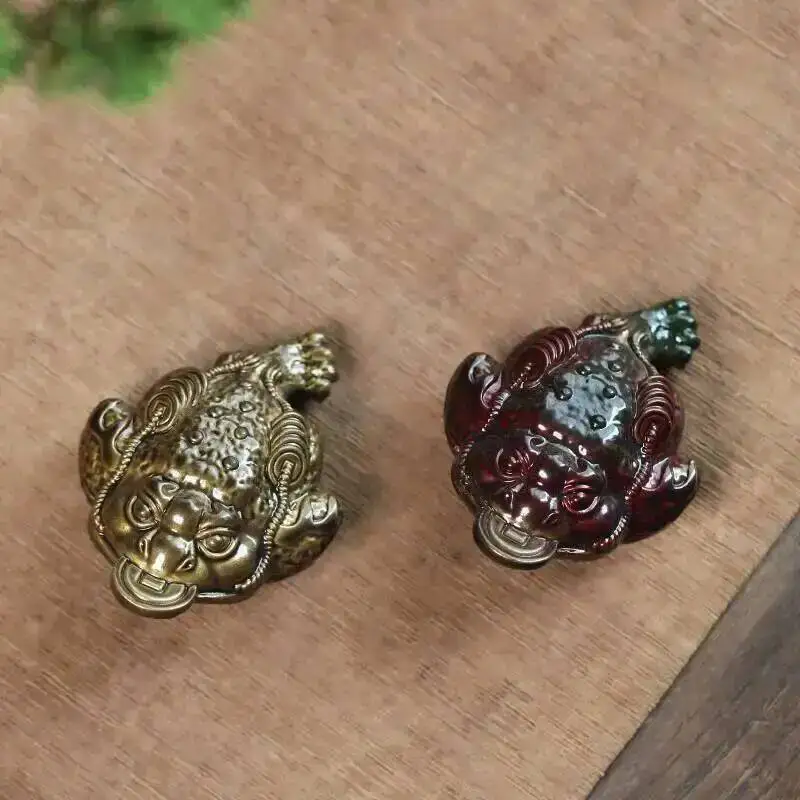  Color-changing Tea Pet Small Ornament Golden Toad Raised Tea Table Tea Tray Accessories Чайные украшения  