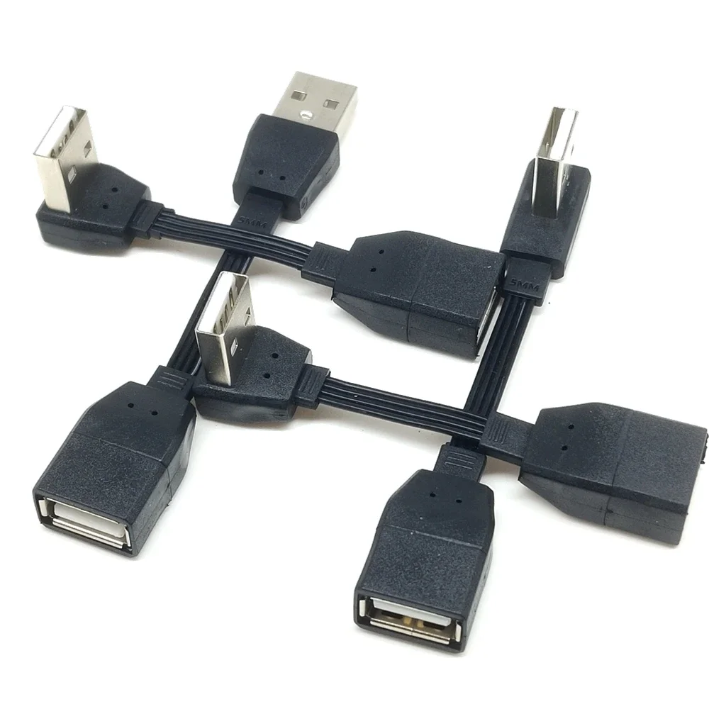 USB extension cable elbow 2.0 data cable with screw hole can be fixed with baffle male to female with ear 2.0 extension