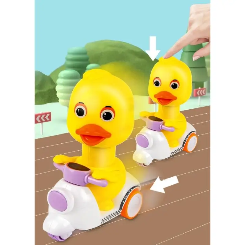 لعبة سيارة جديدة من قطعة واحدة مع راكب الحيوان؛ فقط اضغط على وإرجاعها؛ لا حاجة للبطارية، زميل لعب مثالي للأطفال.