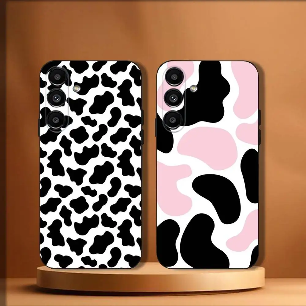 

Cow Print Phone Case For Samsung Galaxy A20,A21s,A22,A31,A32,A52,A53,A72,73,A80 Soft Black Cover