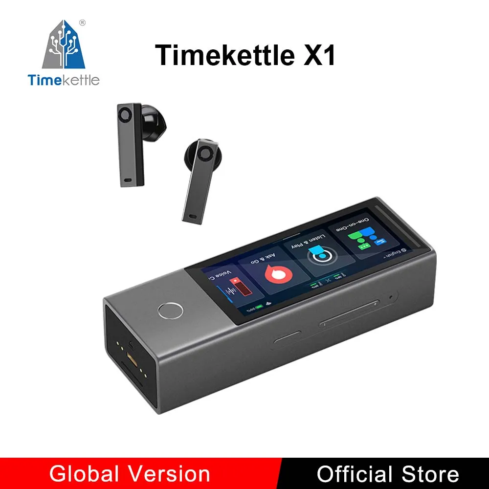 Timekettle X1 AI Interpreter Hub Автономная Entity Двусторонний одночасный языковой переводчик Наушники-вкладыши для перевода встреч